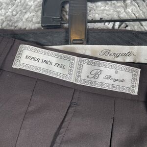 Bergati Super 150’s Feel Dress Pants Men’s Brown Formal Style PA5001DKBR Preppy